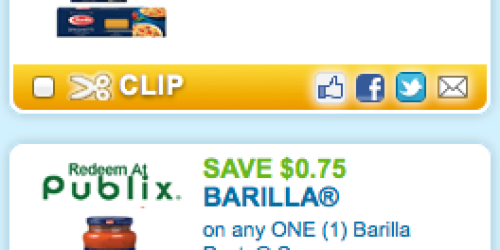 New Barilla Pasta & Sauce Coupons + More