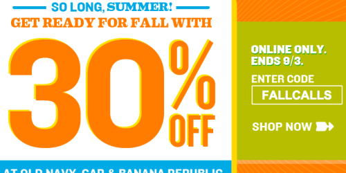 OldNavy.com: Extra 30% Off Promo Code = $50 Worth of Clothing Items Only $35 Shipped