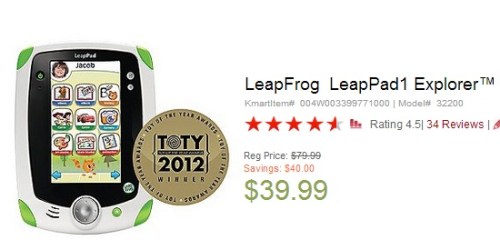 Kmart.com: *HOT* LeapFrog LeapPad 1 Explorer Only $35.99 (reg. $79.99!)