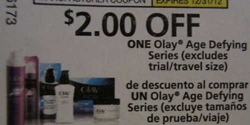 $2/1 Olay Age Defying Series Coupon in 11/11 SS = Olay Bar Soap 2-Pack Only $0.47