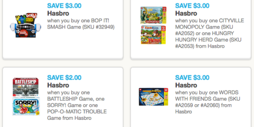 *HOT* 8 New & High Value Hasbro Game Coupons + Target Deals