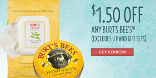 Rite Aid: New $1.50/1 Burt’s Bees Coupon = Great Deal on Burt’s Bees Products This Week