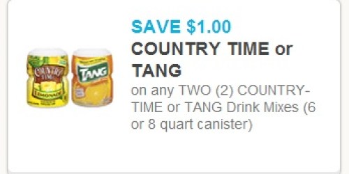 Coupons.com: Rare $1/2 Country Time or Tang Drink Mixes Coupon