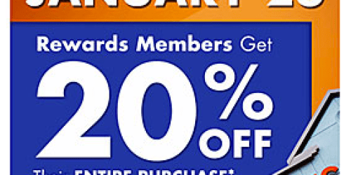 Big Lots: 20% off Your Entire Purchase (1/26 Only)