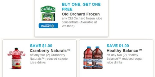 Coupons.com: New Old Orchard Juice Coupons + Walmart Scenario