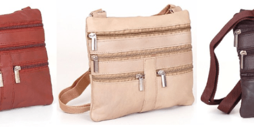 Amazon: Genuine Leather CrossBody 5 Pocket Organizer/Mini Handbag Only $7.97 Shipped