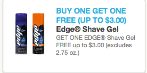 *HOT* Buy 1 Get 1 FREE Edge Shave Gel Up to $3 Value Coupon (Available Again!)
