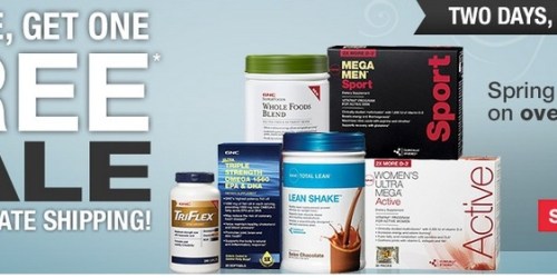 GNC: Buy 1 Get 1 FREE Sale + $1 Shipping