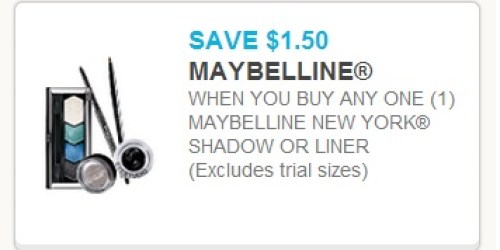 High Value $1.50/1 Maybelline Eye Shadow Coupon = Eye Shadow Only $0.44 at Target