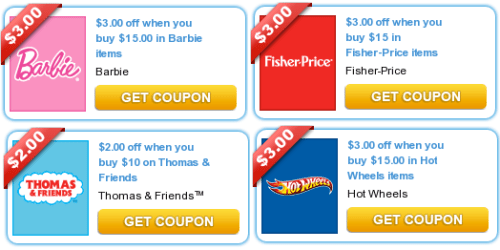 *HOT* New Fisher-Price Coupons (Barbie, Hot Wheels, Thomas & Friends, + More!)