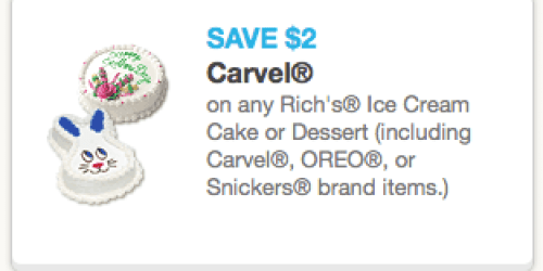 $2/1 Carvel Cake or Dessert Coupon + Walmart Deal