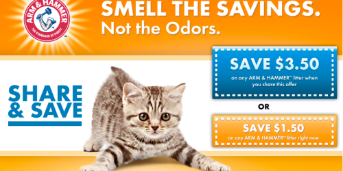 High Value $3.50/1 Arm & Hammer Cat Litter (Share Offer with 3 Friends) + Target Scenario