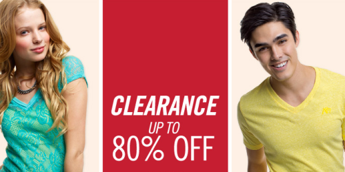 Aeropostale: Up to 80% Off Clearance + Extra 30% Off (+ $20 Aero Card w/ $100 Purchase!)