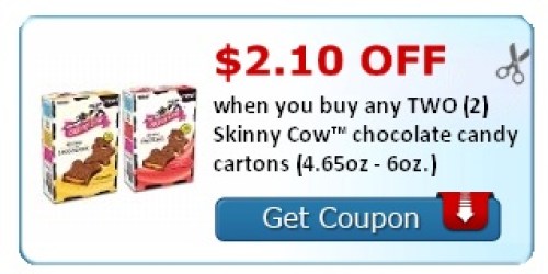 $2.10/2 Skinny Cow Chocolate Candy Cartons Coupon