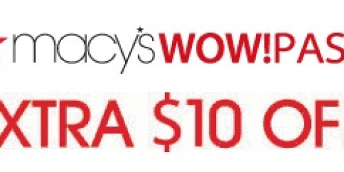 Macy’s: $10 Off a $25 Purchase (3/26 and 3/27)