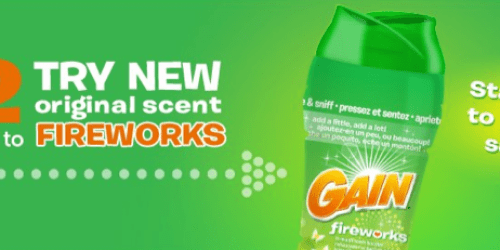 FREE Gain Fireworks In-Wash Scent Booster Sample