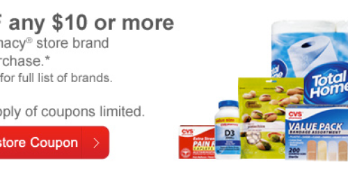 CVS: $3 Off $10 CVS Store Brand Product Purchase Coupon (Valid In-Store 4/16-4/17 Only)