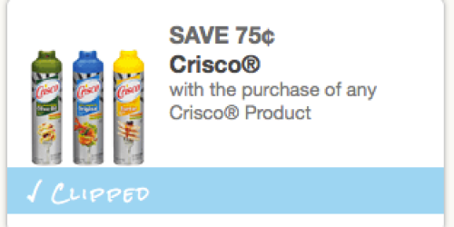 New $0.75/1 Crisco Product Coupon = Crisco Spray Around Only $0.95 at Walmart
