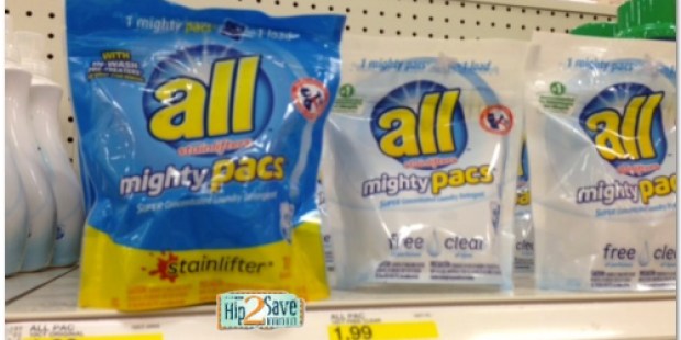 *HOT* $1/1 All Laundry Detergent Coupon (No Size Restrictions!) = FREE All Mighty Pacs 10ct at Target