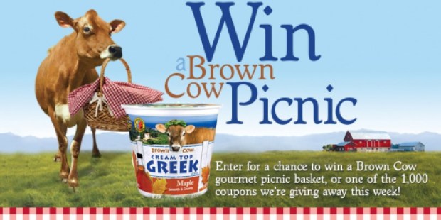 Brown Cow Sweepstakes: 1,000 Win $1/2 Brown Cow Yogurt Coupons + More (Facebook)