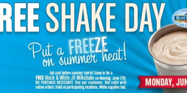 Jake’s Wayback Burgers: Free Black & White Jr. Milkshake (6/17 Only!)