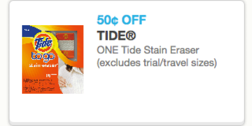 Rare $0.50/1 Tide Stain Eraser Coupon = 4-Count Pack as Low as Only $1.19 at Target