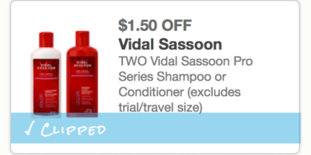 New $1.50/2 Vidal Sassoon Pro Series Coupon = Only $1.72 Each at Walmart