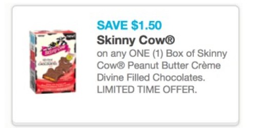 Rite Aid: Skinny Cow Peanut Butter Creme Chocolates Only $1 Per Box (Starting 6/16)