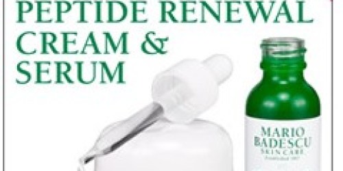 Free Sample of Mario Badescu Peptide Renewal Serum and Peptide Renewal Cream