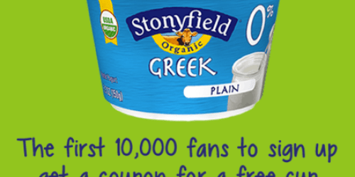 Free Cup of Stonyfield Greek Yogurt Coupon – Facebook (1st 10,000)