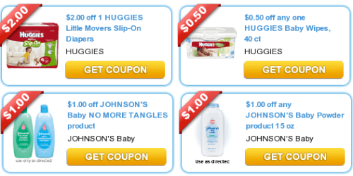 New Huggies & Johnson’s Baby Coupons + Great Deal on Johnson’s Products at Rite Aid (Starting 7/28) + More