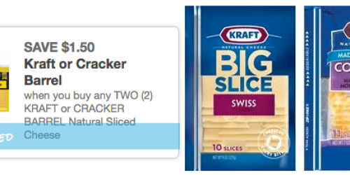 New $1.50/2 Kraft Sliced Cheese Coupon + $1/2 Target Mobile Coupon = Only $1.24 Each at Target