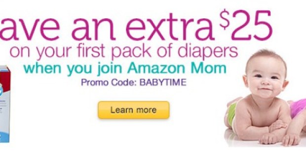 Amazon Mom: *HOT* $25 Off First Pack Of Diapers Purchase + FREE 2-Day Shipping for 3 Months (& Much More!)