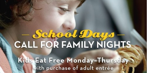 Olive Garden: FREE Kid’s Meal with Adult Dinner Entree (Valid Through 9/29/13)