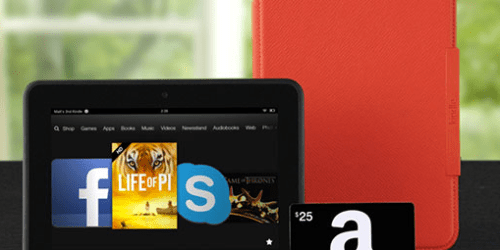 Amazon: *HOT* 7″ Kindle Fire HD + Standing Leather Case  + $25 Amazon Gift Card Only $144 Shipped
