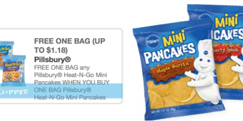 Rare Buy 1 Pillsbury Heat-n-Go Mini Pancakes, Get 1 FREE Coupon = Only $0.25 Each at Walmart
