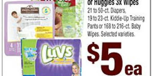 Safeway & Affiliates: Luvs Jumbo Pack Diapers Only $4 Each + More (Today Only!)