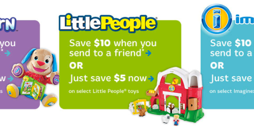 *HOT* $10/1 Select Fisher-Price, Little People, and Imaginext Toy Coupons = Great Deals at Target