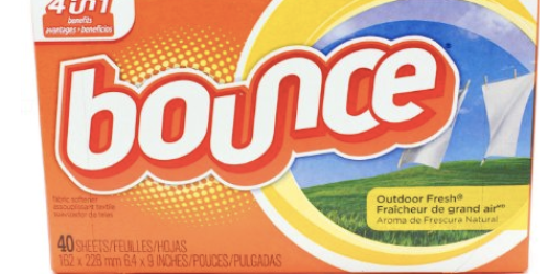 Amazon: *HOT* Bounce Outdoor Fresh Fabric Softener Sheets (40 Count) Only $1.12 Shipped