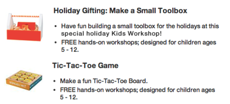 Home Depot Workshops