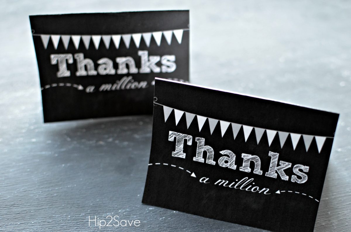 Chalkboard Thank You Card