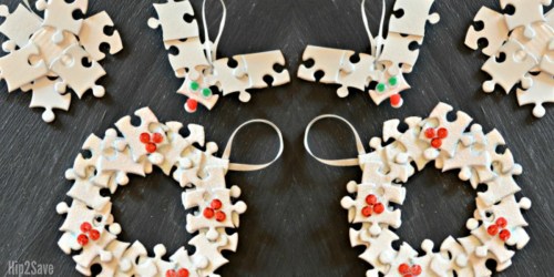 Handmade Puzzle Piece Ornaments (Holiday Craft)