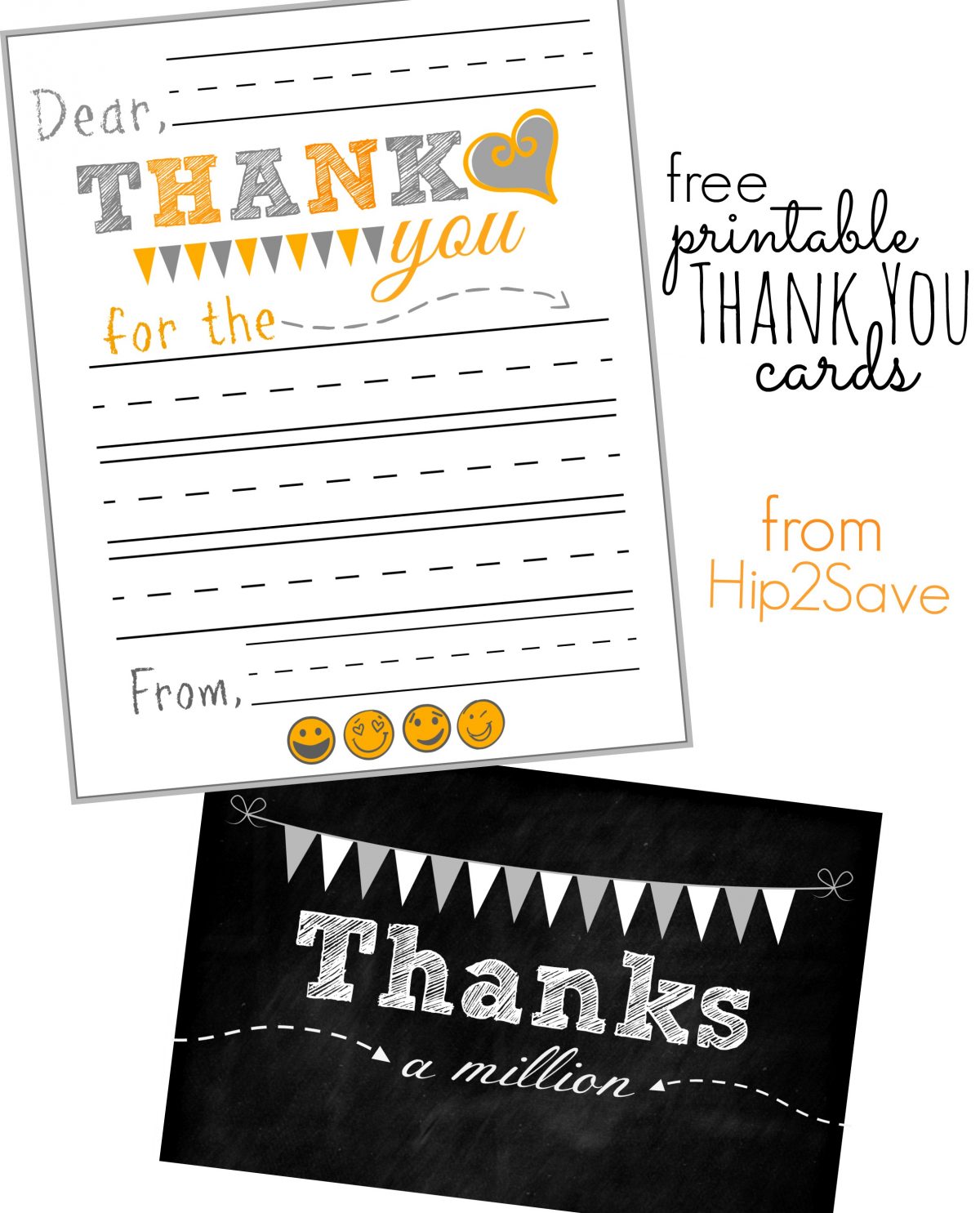 free thank you card printables