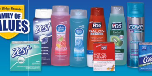New & Rare Personal Care Coupons: Zest, VO5, Coast, White Rain, Rave, Suave…