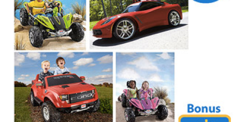 Walmart.com: Free $75 Walmart eGift Card w/ Select Fisher Price Power Wheels Purchase = Great Deals