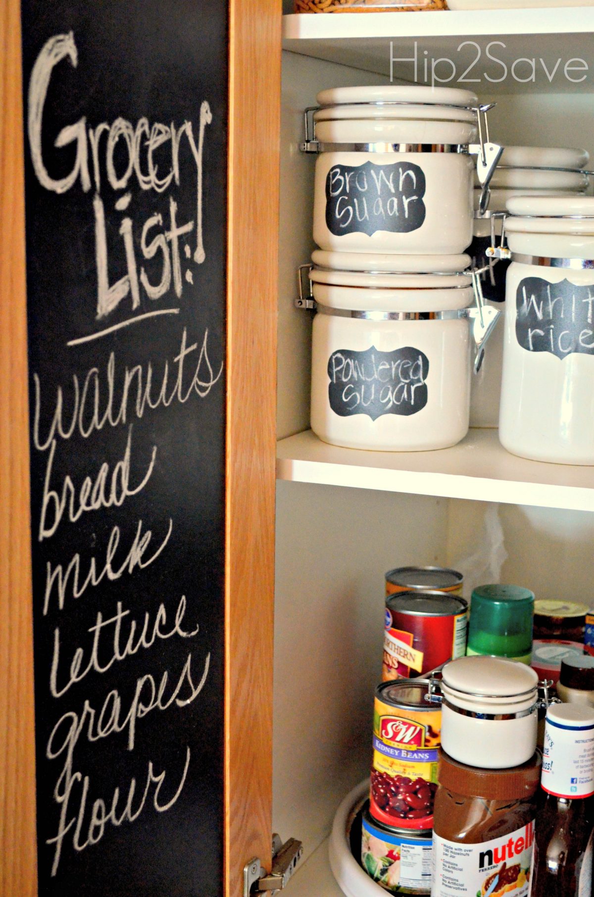 Chalkboard Vinyl on Cabinets