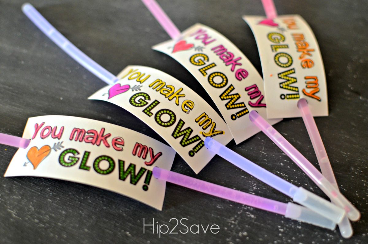 Glow Stick Valentines Hip2Save