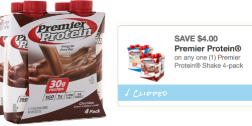 High Value $4/1 Premier Protein Shakes 4-Pack Coupon