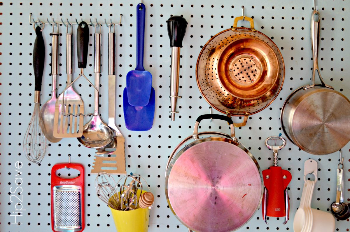 Kitchen Pegboard Organization Hip2Save,jpg