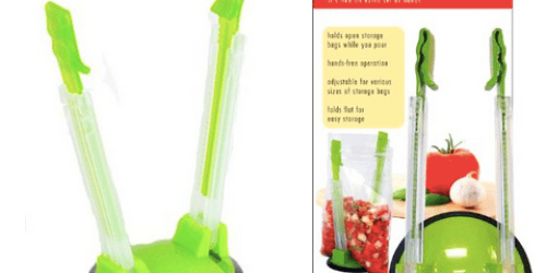 Amazon: Highly Rated Hands-Free Storage Bag Holder Only $7.24 (Hold Storage Bags Open While Filling!)